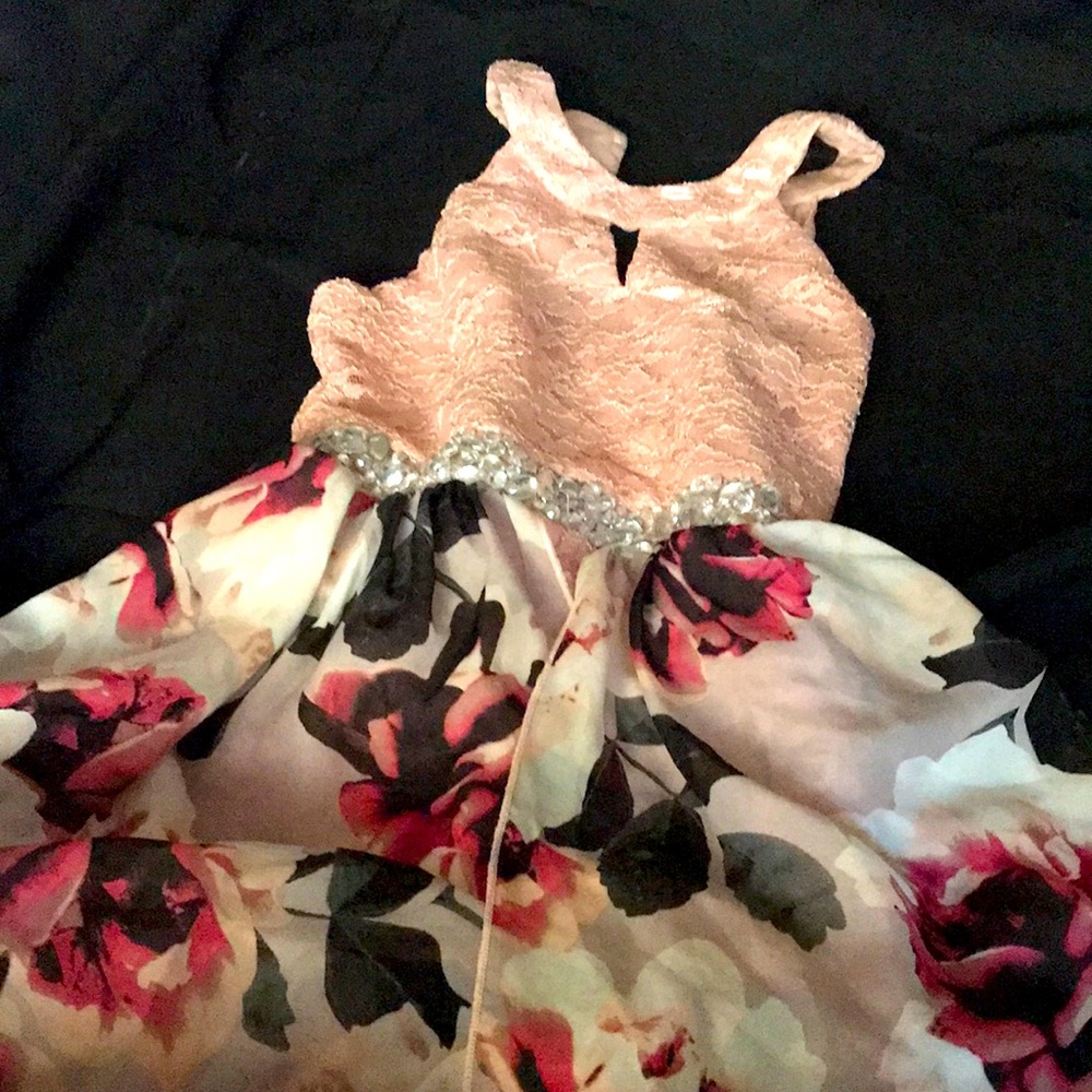 Pink flower dress